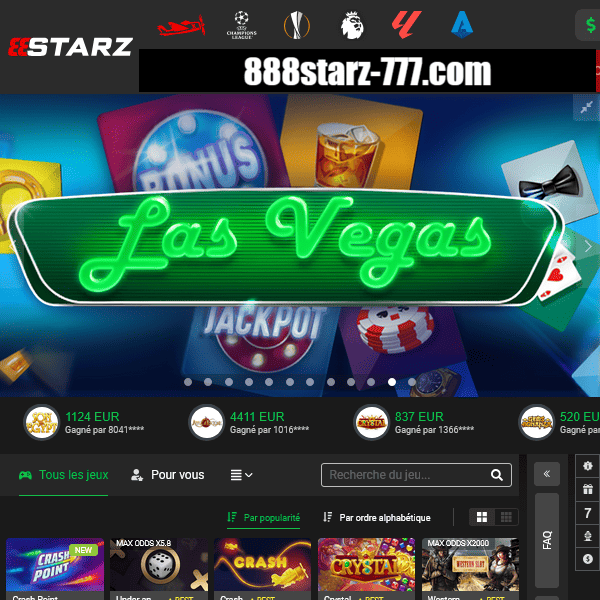 Bannière promotionnelle du jeu Las Vegas sur 888starz