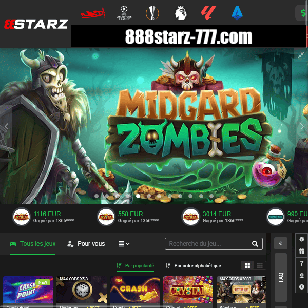 Bannière promotionnelle du jeu Midgard Zombies sur 888starz